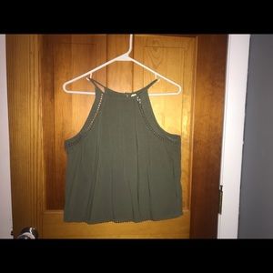 Army green tank top